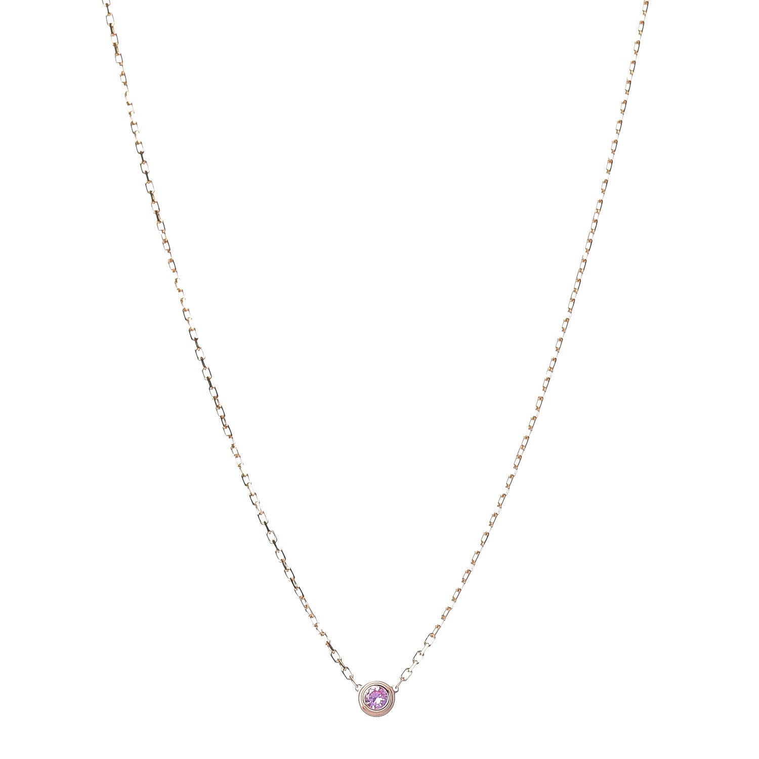 Cartier 18K Pink Gold Pink Sapphire D'Amour Pendant Necklace 1 of 6