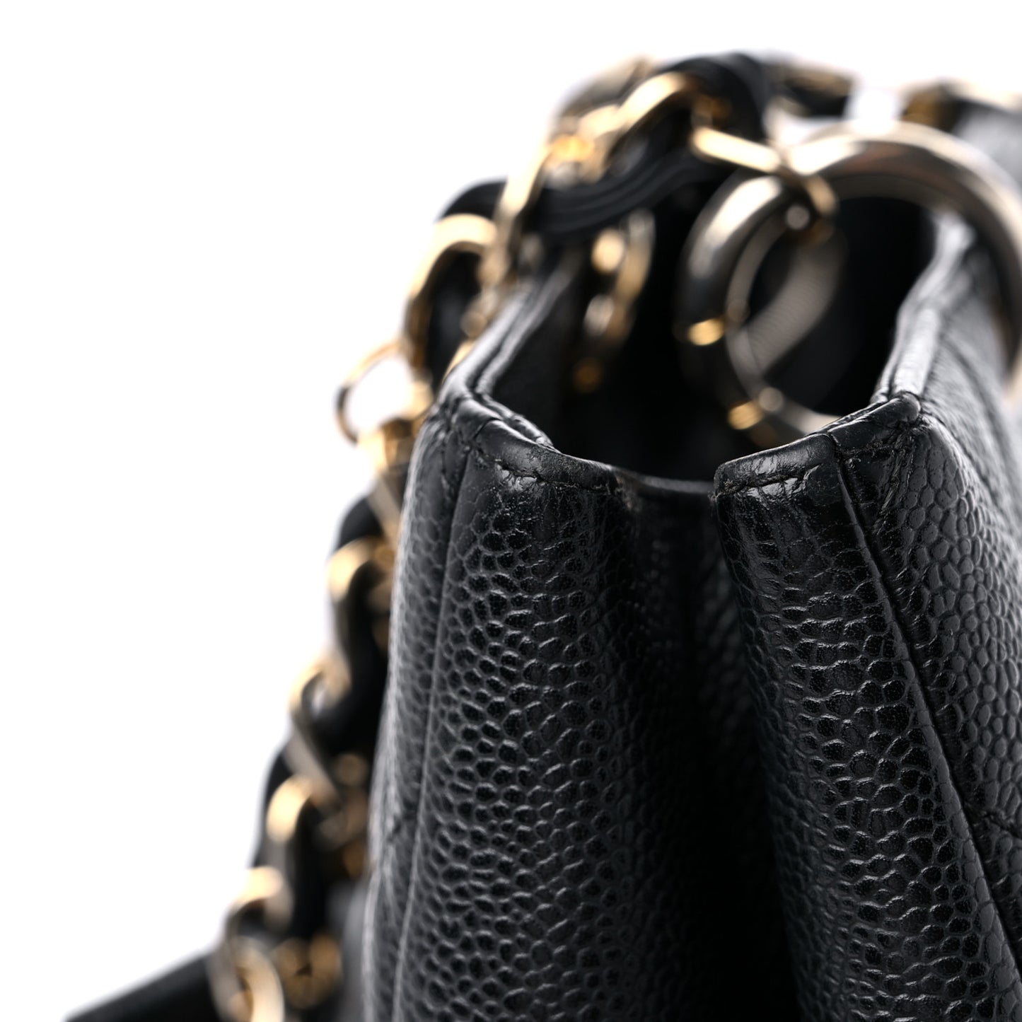 Caviar Quilted Grand Shopping Tote GST Black
