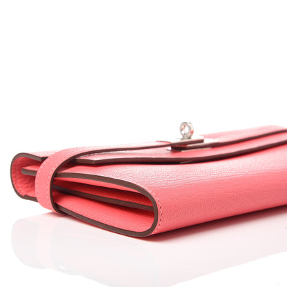 Hermes Chevre Mysore Kelly Longue Wallet Rose Lipstick 5 of 13