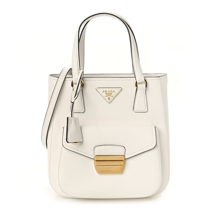 Prada Saffiano Lux Metropolis Tote White 1 of 8