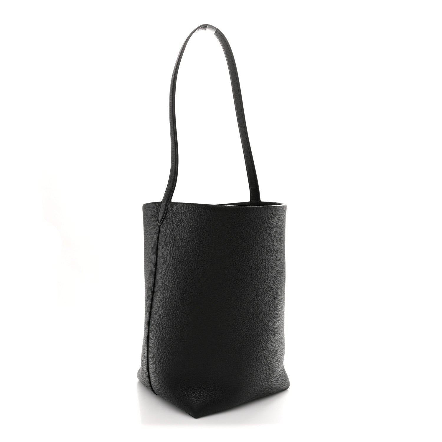 The Row Grained Calfskin Medium N/S Park Black 3 of 10