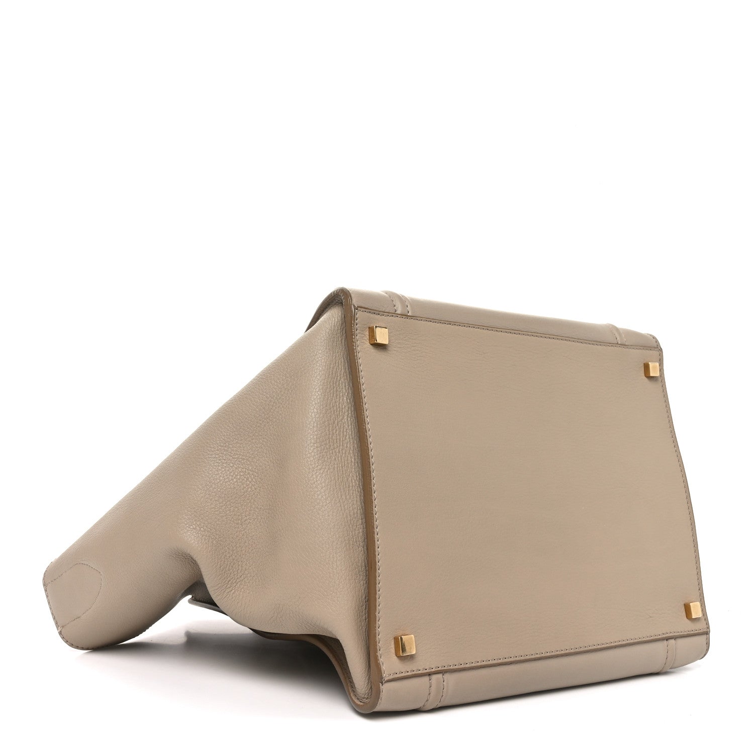 Celine Supple Calfskin Medium Phantom Luggage Beige 4 of 10