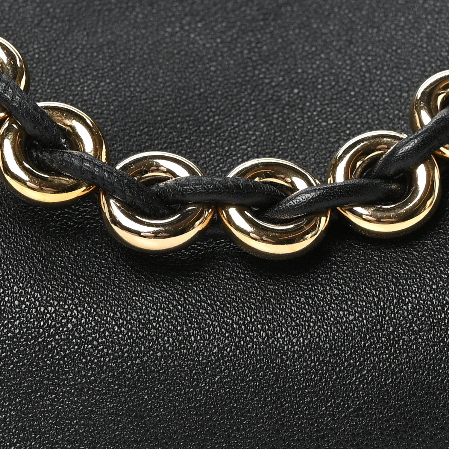 Loewe Mellow Nappa Medium Donut Chain Flamenco Knot Clutch Black 8 of 10