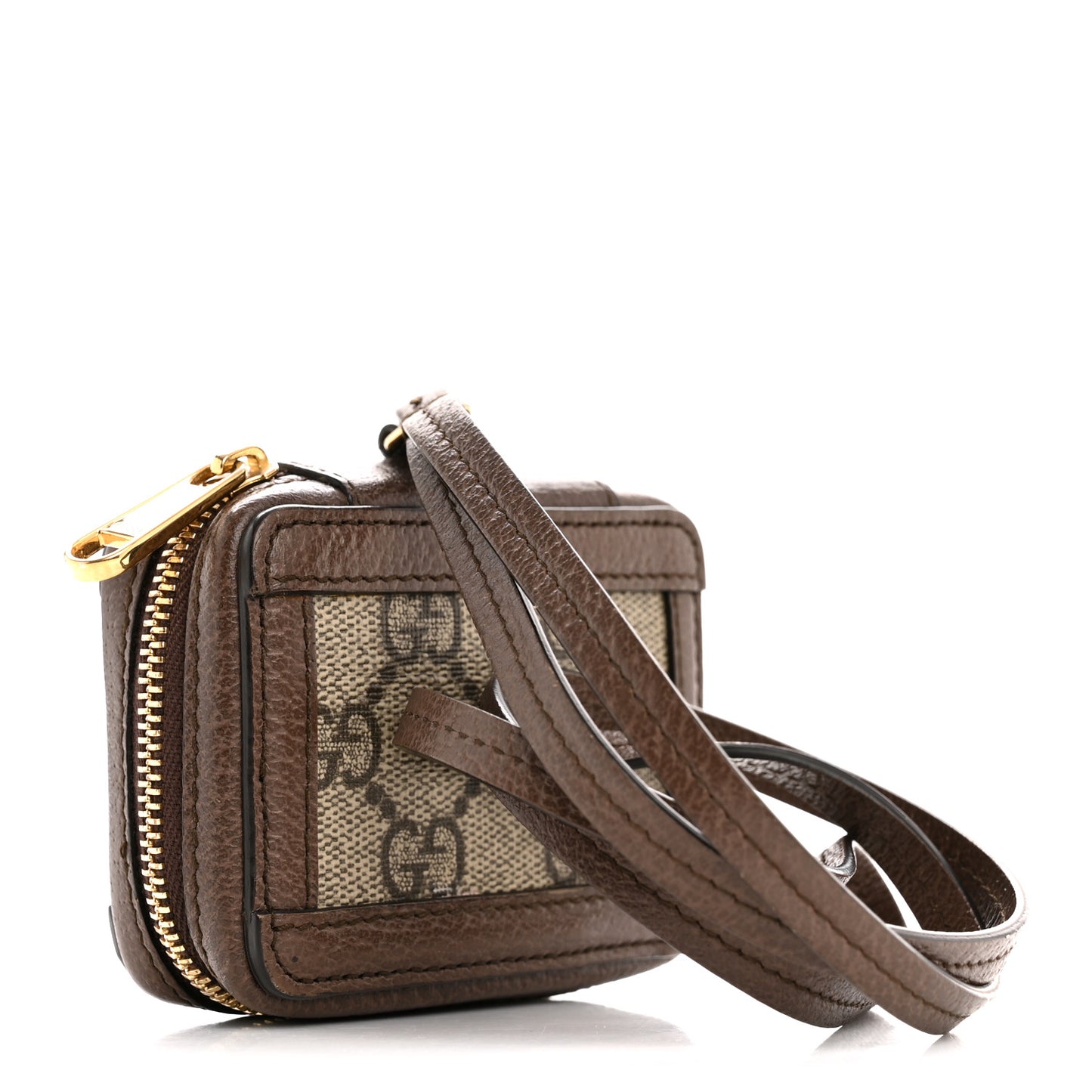 GG Supreme Monogram Textured Dollar Calfskin Web Ophidia AirPods Pro Case Beige Ebony New Acero