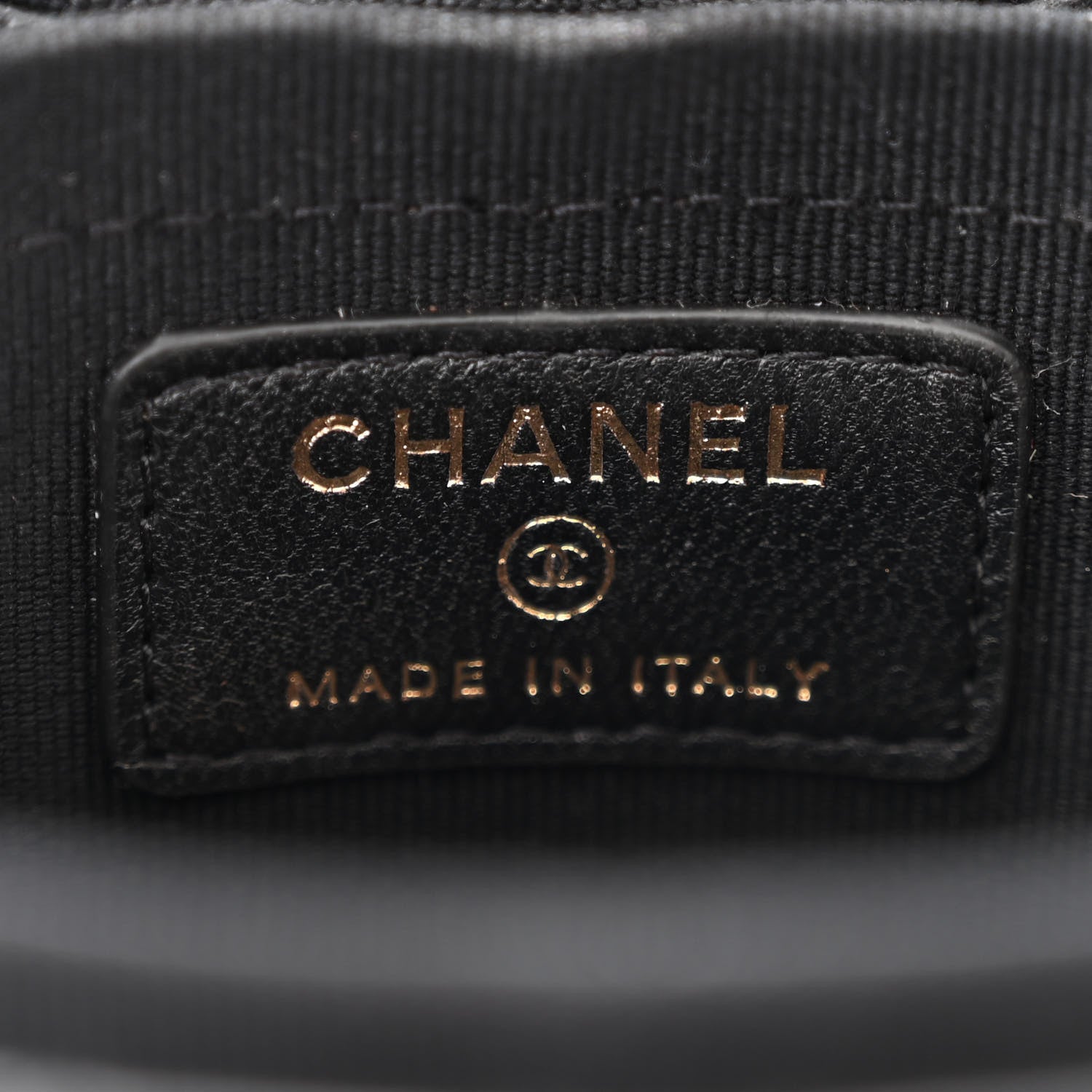 Chanel Lambskin Quilted Mini Round Vanity Case With Chain Black 6 of 11