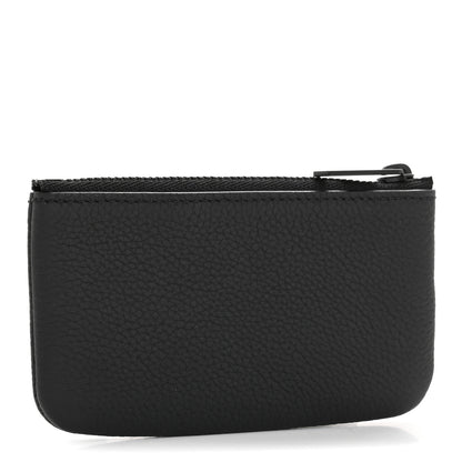 Louis Vuitton Grained Calfskin Aerogram Key Pouch Black 3 of 7