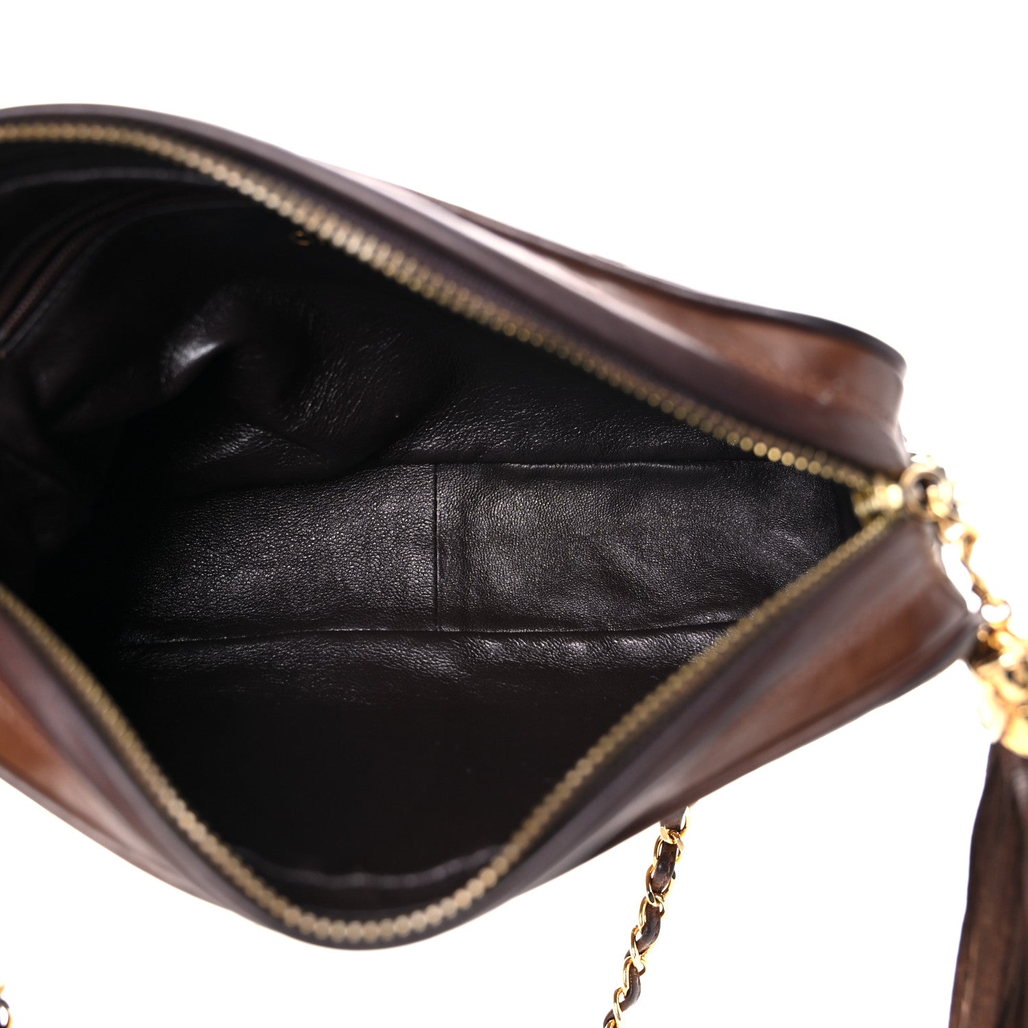 Chanel Lambskin Tassel Camera Case Brown 14 of 19