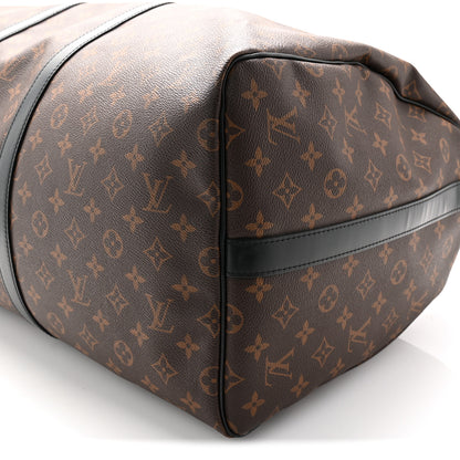Louis Vuitton Monogram Macassar Keepall Bandouliere 55 8 of 9