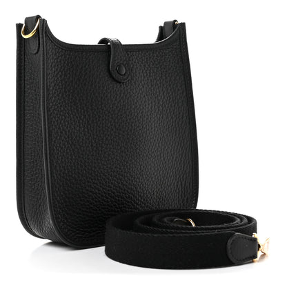 Hermes Taurillon Clemence Evelyne TPM Black 3 of 11
