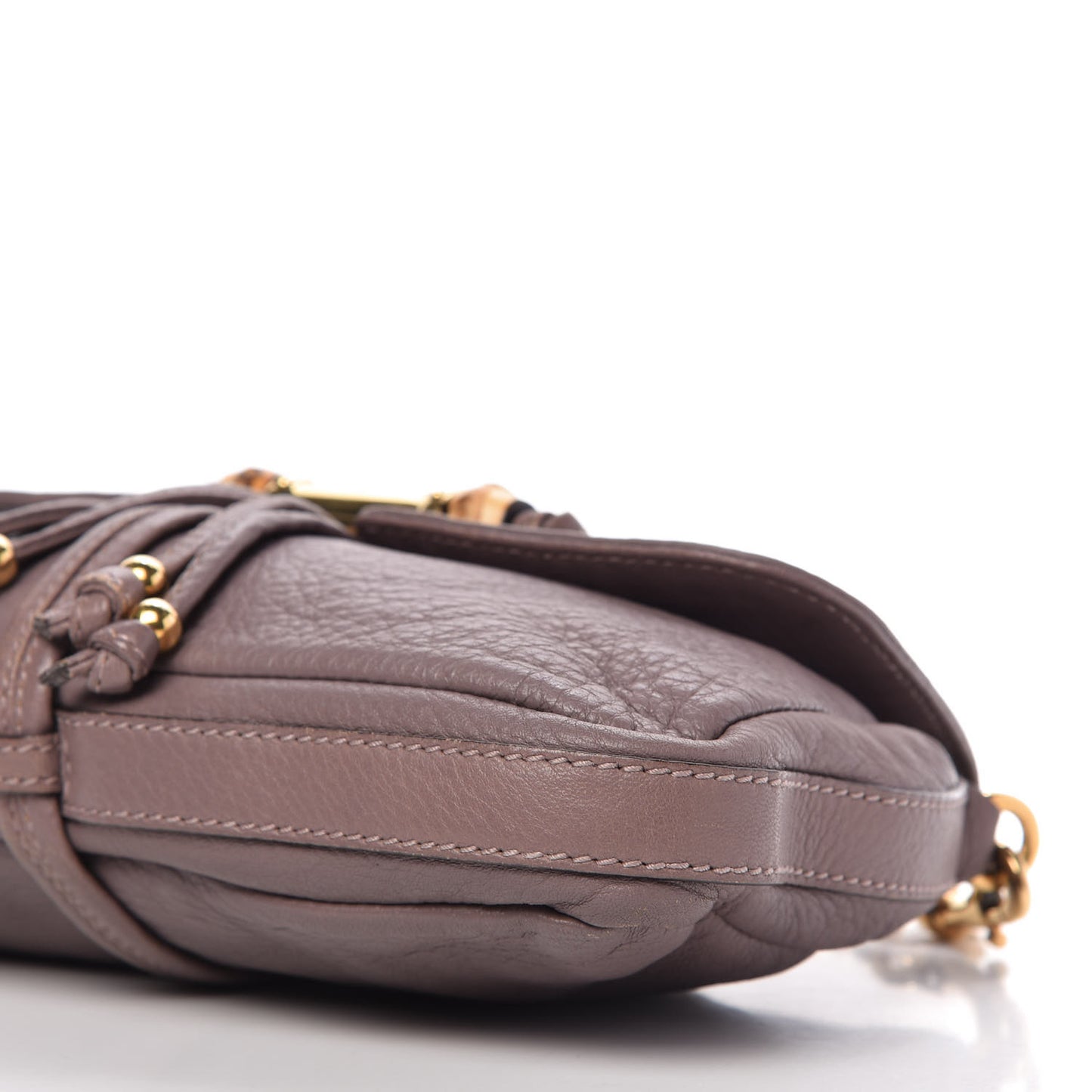 Calfskin Bamboo Croisette Evening Bag Mauve