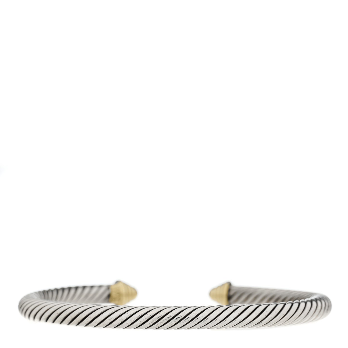 Sterling Silver 14K Yellow Gold 5mm Cable Classics Bracelet
