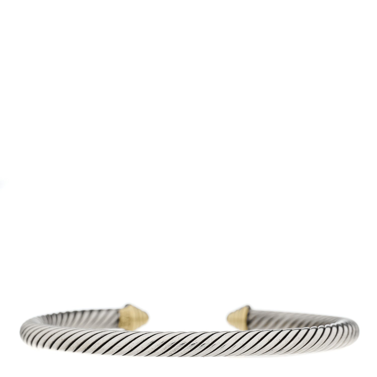 David Yurman Sterling Silver 14K Yellow Gold 5mm Cable Classics Bracelet 2 of 4