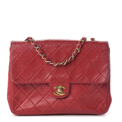 Chanel Lambskin Quilted Mini Square Flap Red 1 of 9