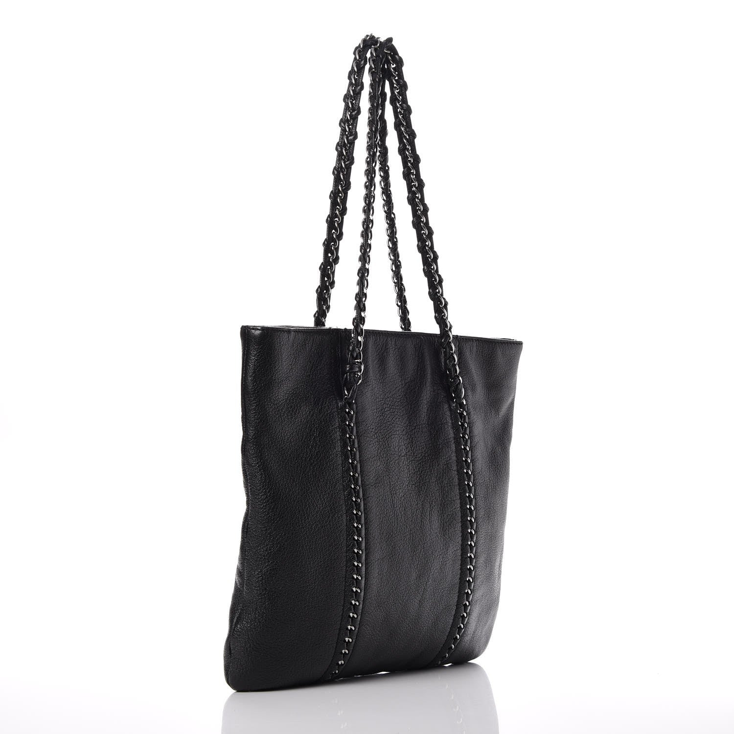 Chanel Deerskin Luxe Ligne North South Tote Black 3 of 15
