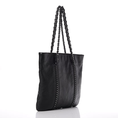Chanel Deerskin Luxe Ligne North South Tote Black 3 of 15