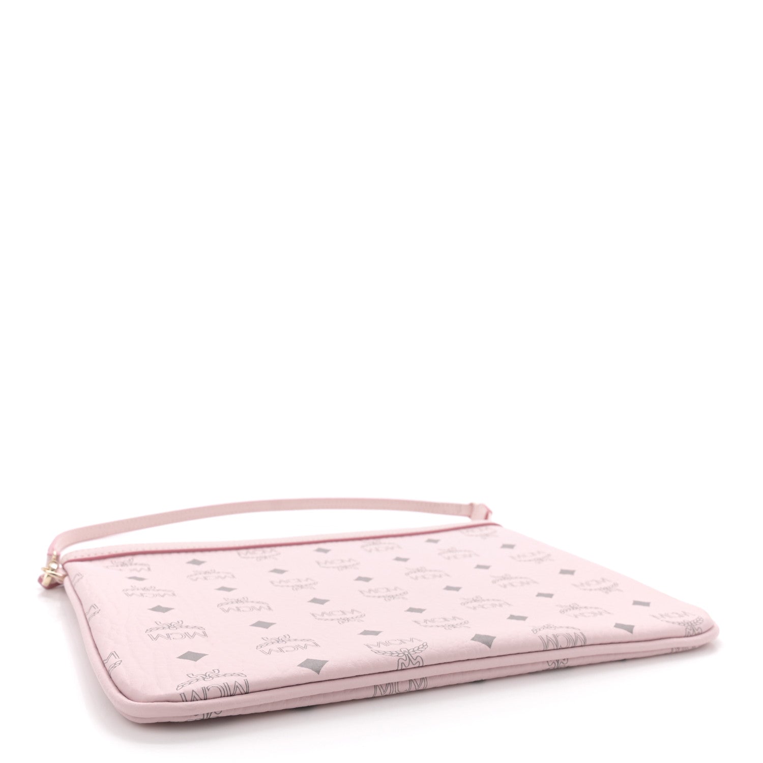MCM Visetos Liz Shopper Tote Pouch Powder Pink 4 of 9