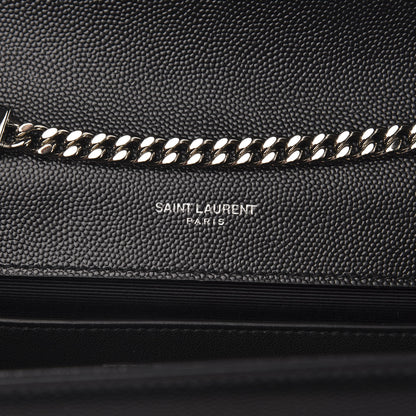 Saint Laurent Grain De Poudre Medium Classic Monogram Kate Tassel Satchel Black 6 of 10