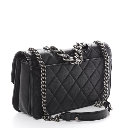 Chanel Goatskin Quilted Medium Perfect Edge Flap Black 2 of 7