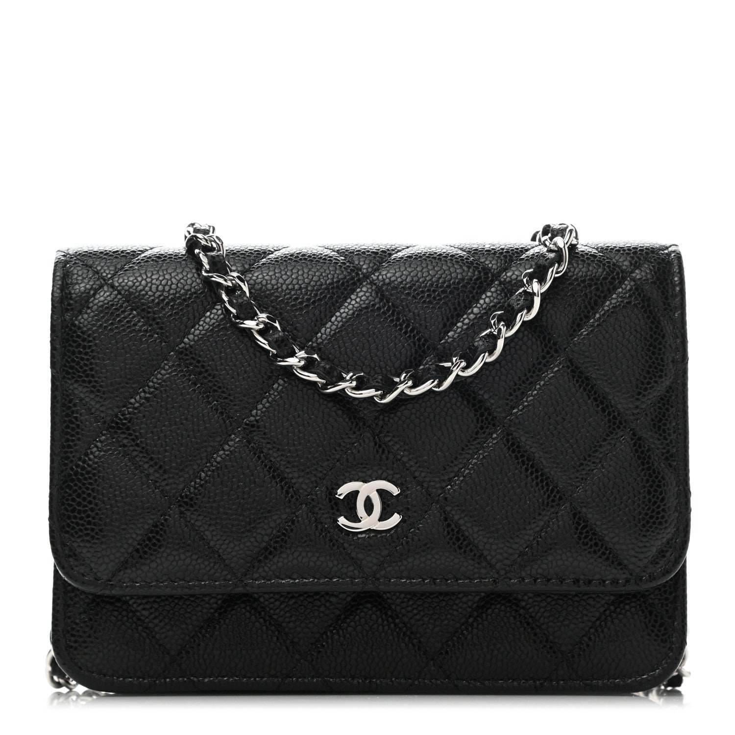 Chanel Caviar Quilted Mini Wallet On Chain WOC Black 1 of 11