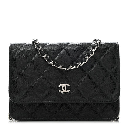 Chanel Caviar Quilted Mini Wallet On Chain WOC Black 1 of 11
