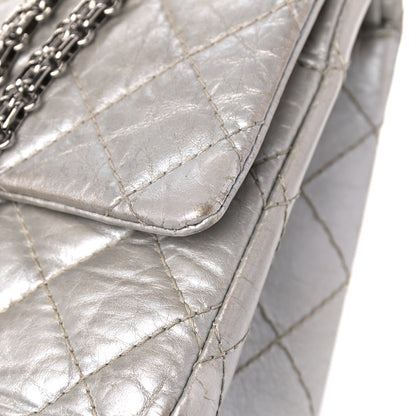 Chanel Metallic Aged Calfskin Quilted 2.55 Reissue 226 Flap Silver 16 of 21