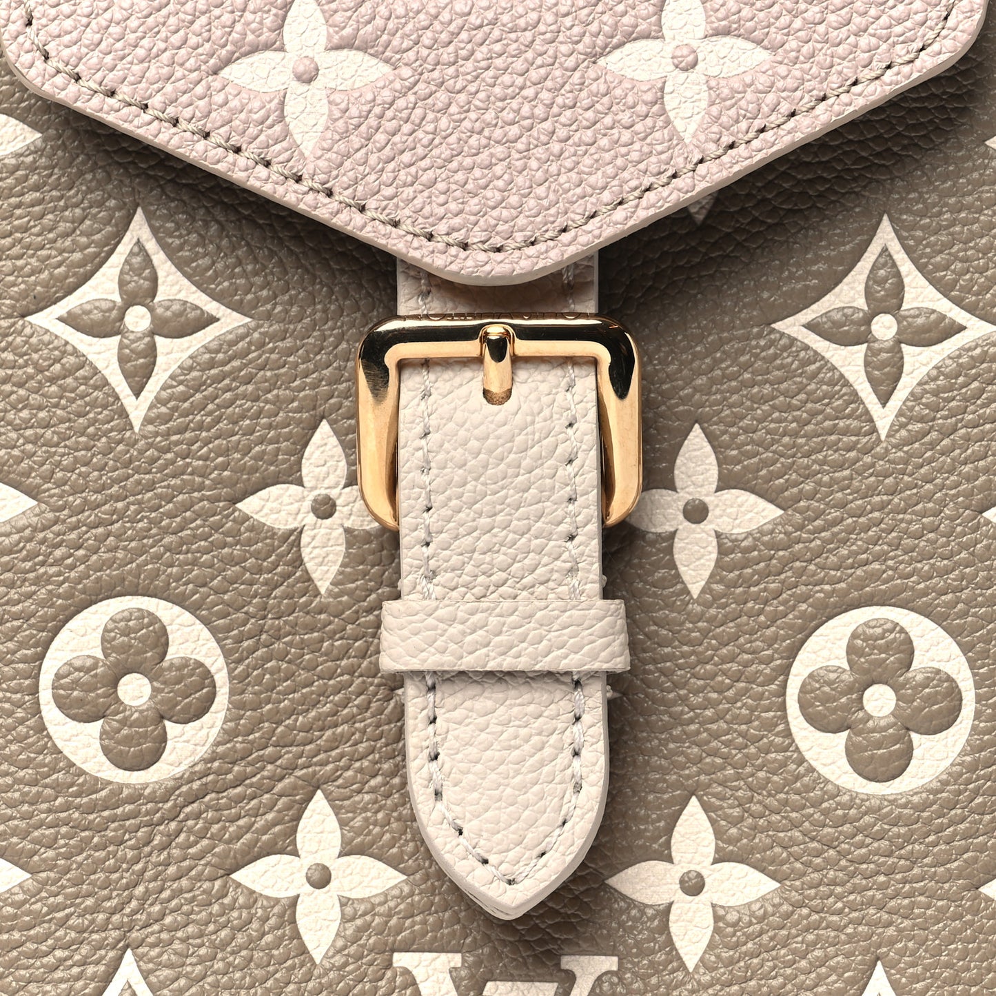 Empreinte Monogram Spring in the City Tiny Backpack Kaki Beige Cream