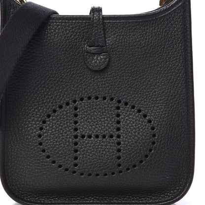 Hermes Taurillon Clemence Evelyne TPM Black 10 of 10