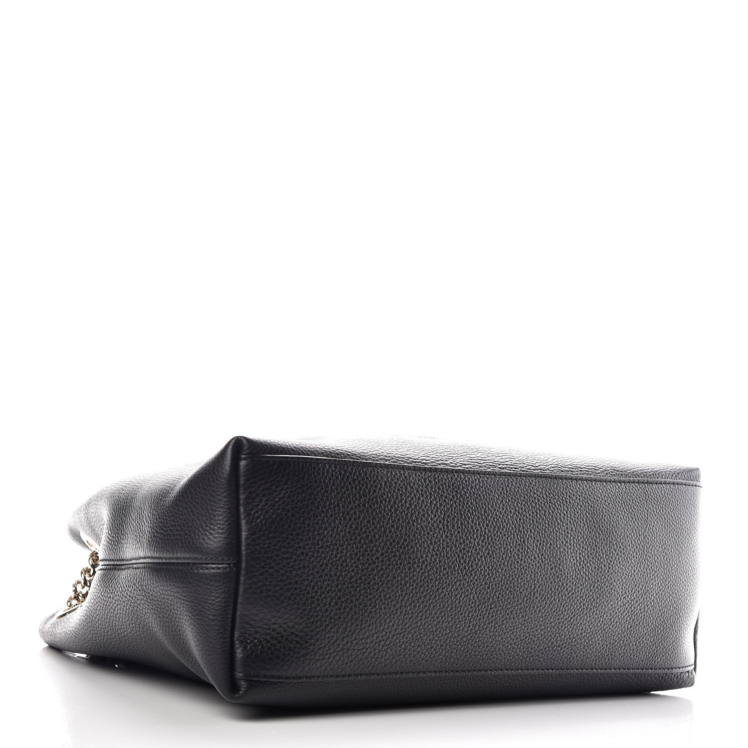 Gucci Pebbled Calfskin Medium Soho Chain Shoulder Bag Black 4 of 9