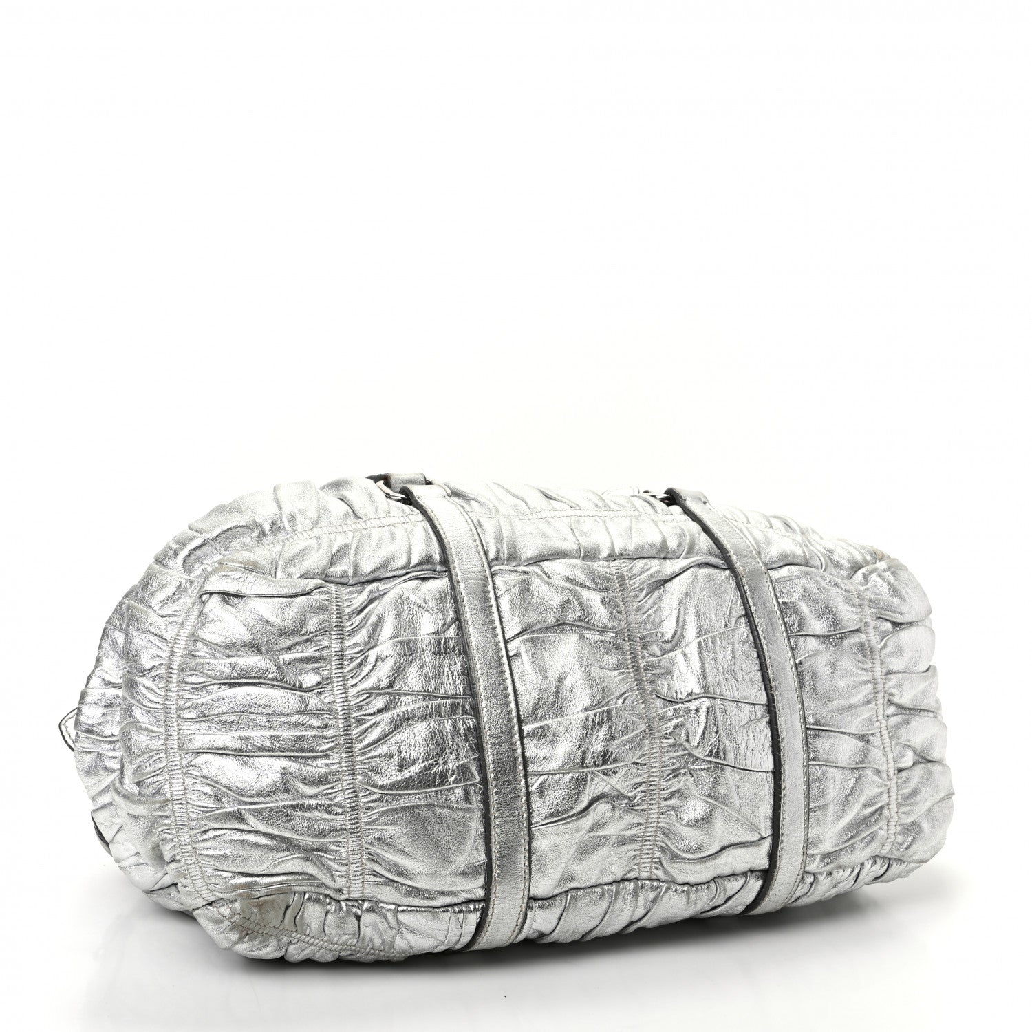 Prada Nappa Gaufre Bowler Argento 4 of 8