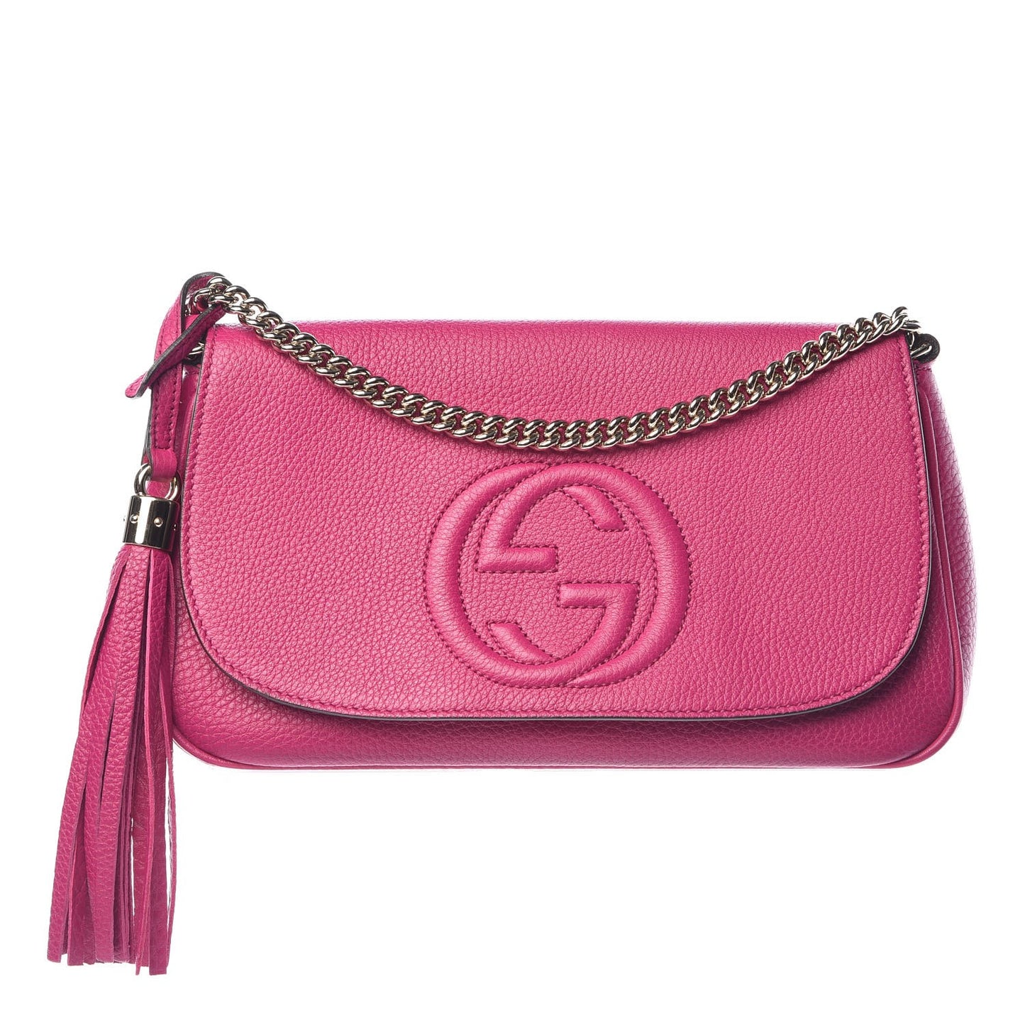 Cellarius Calfskin Medium Soho Flap Crossbody Bright Bouganville
