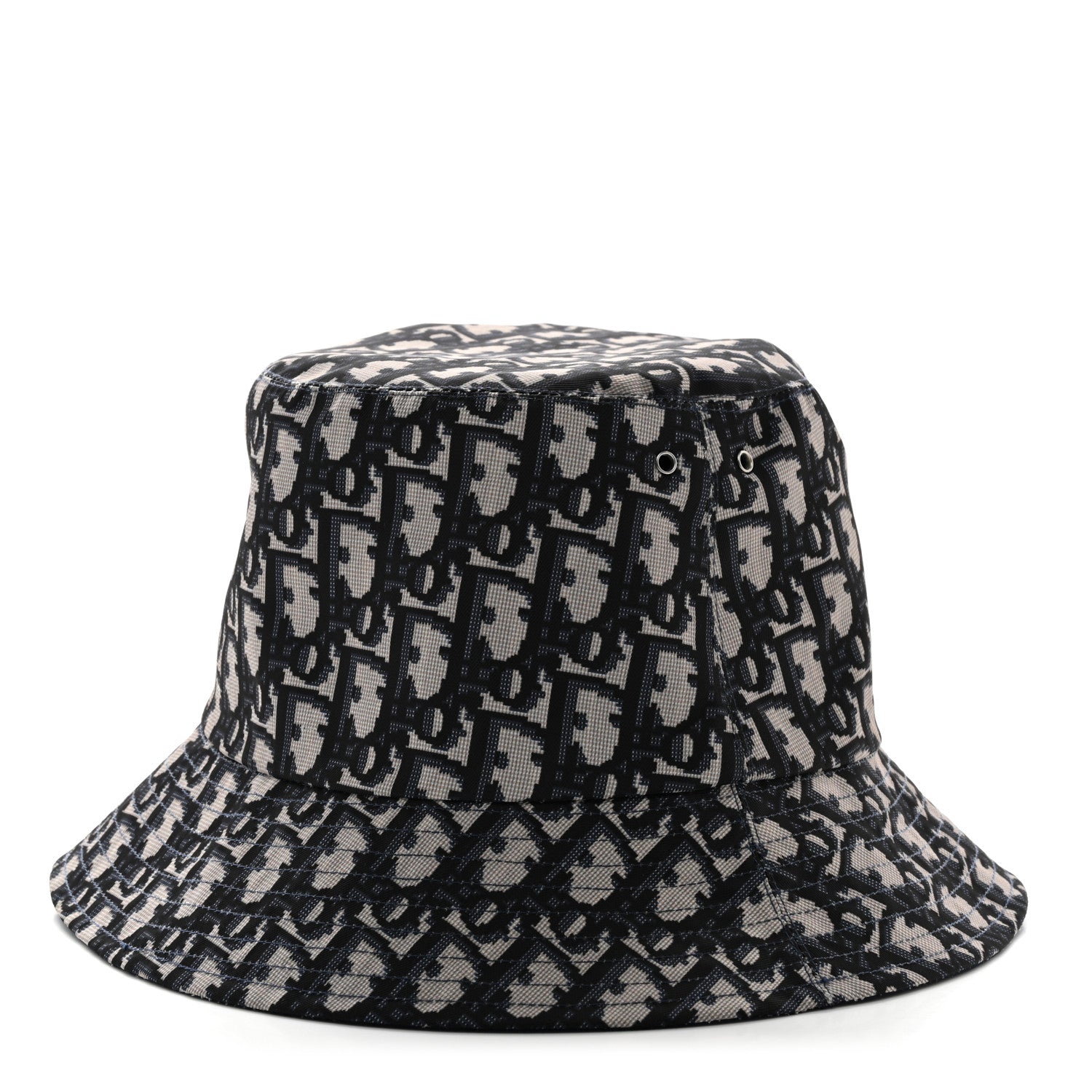 Christian Dior Oblique Reversible Teddy-D Brim Bucket Hat 56 Blue 1 of 8