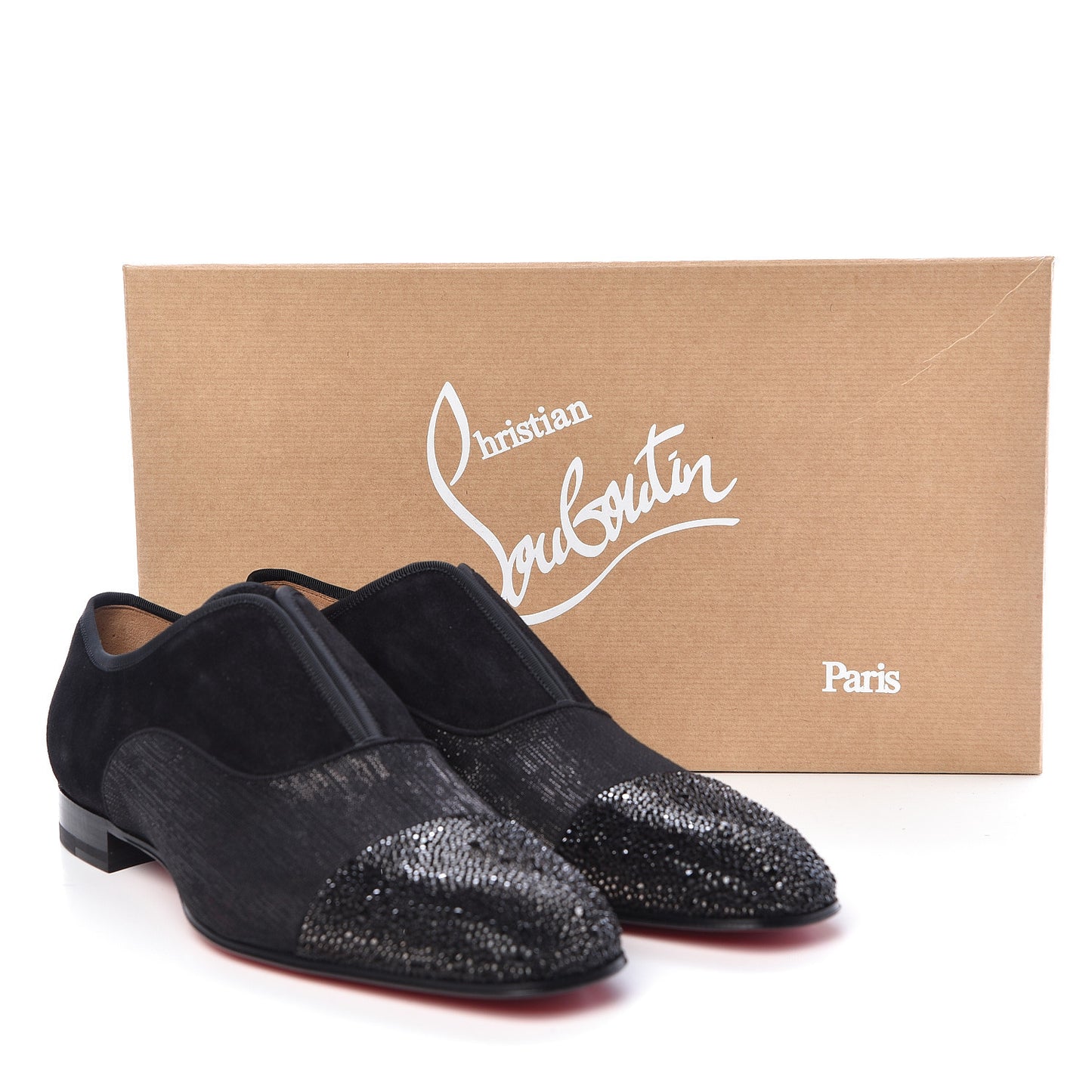 Suede Strass Mens Alpha Male Flat Loafers 42 Black