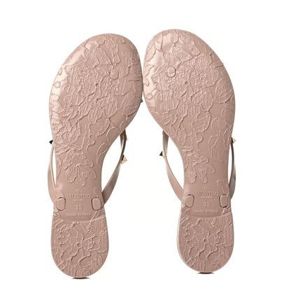 Valentino Garavani PVC Jelly Rockstud Bow Thong Sandals 39 Poudre 7 of 11