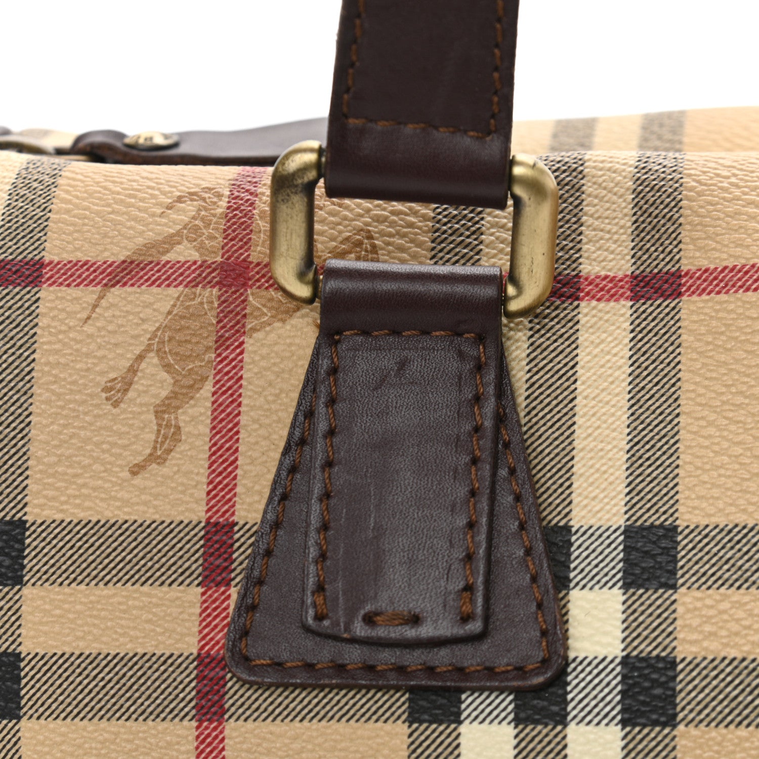 Burberry Haymarket Check Studded Bowler Brown 9 of 14
