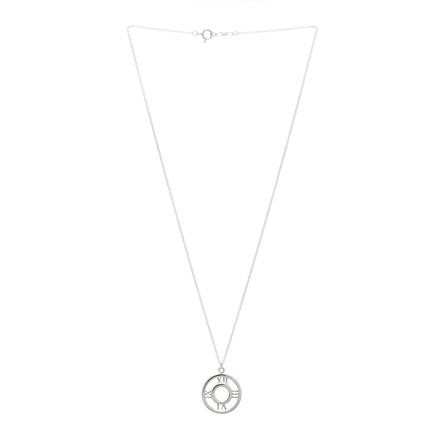 Sterling Silver Medium Atlas Open Pendant Necklace