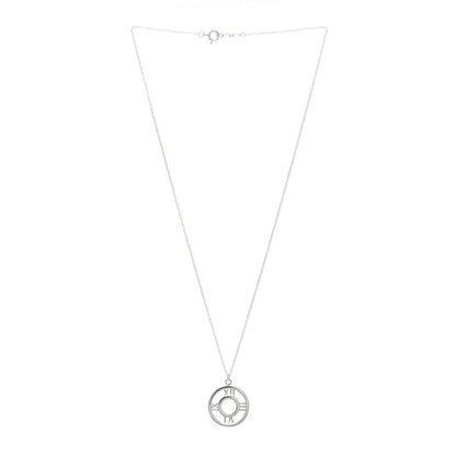 Tiffany Sterling Silver Medium Atlas Open Pendant Necklace 3 of 4