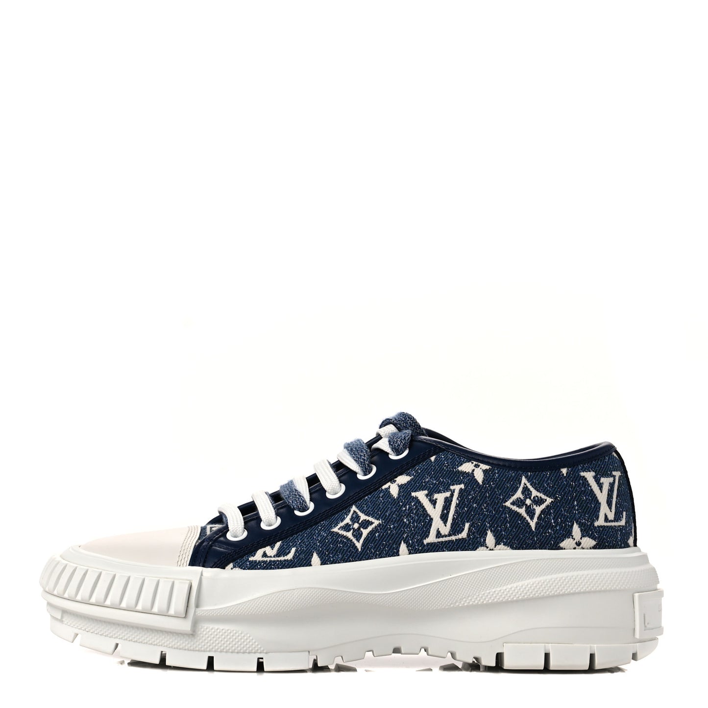 Denim Monogram Squad Sneakers 38 Marine