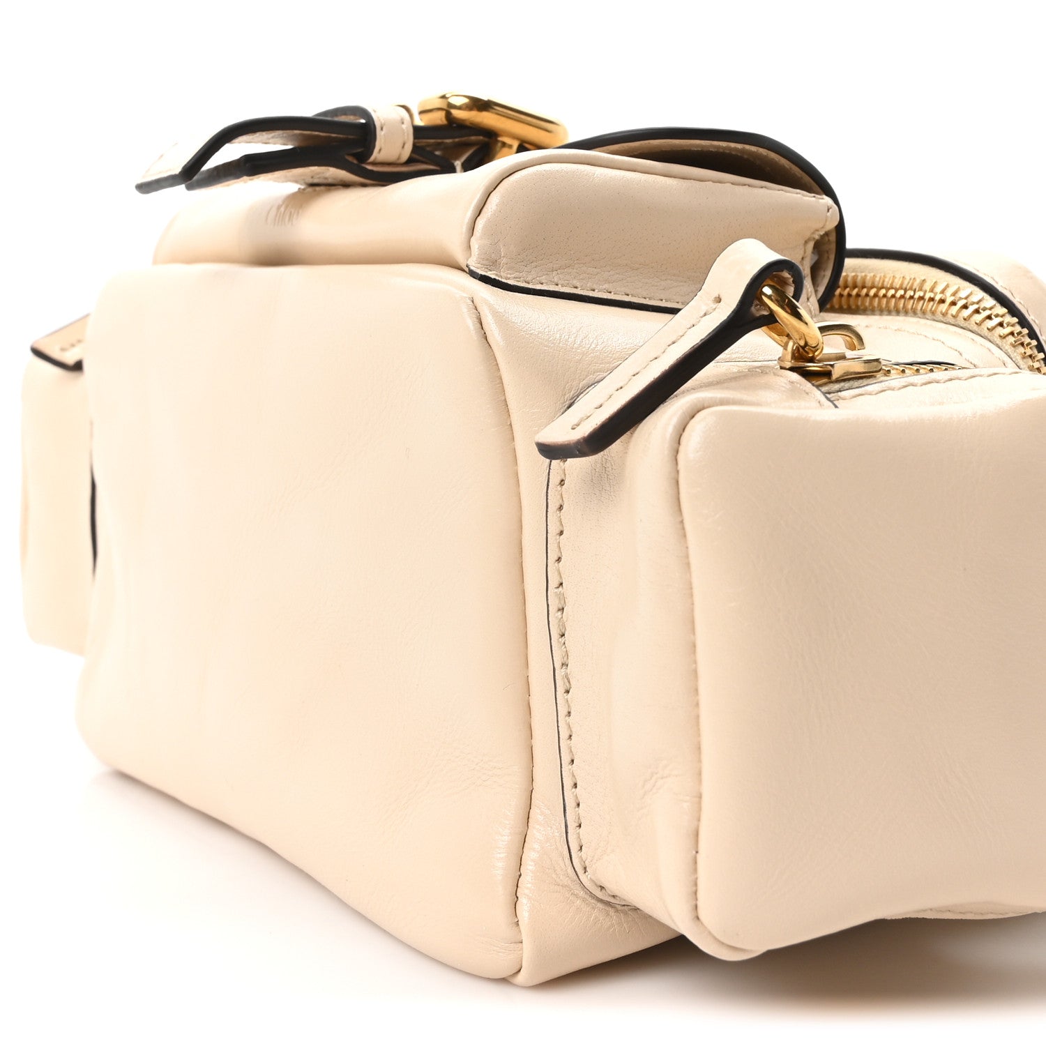 Chloe Shiny Buffalo Small Double Carry Camera Bag Sweet Beige 10 of 10