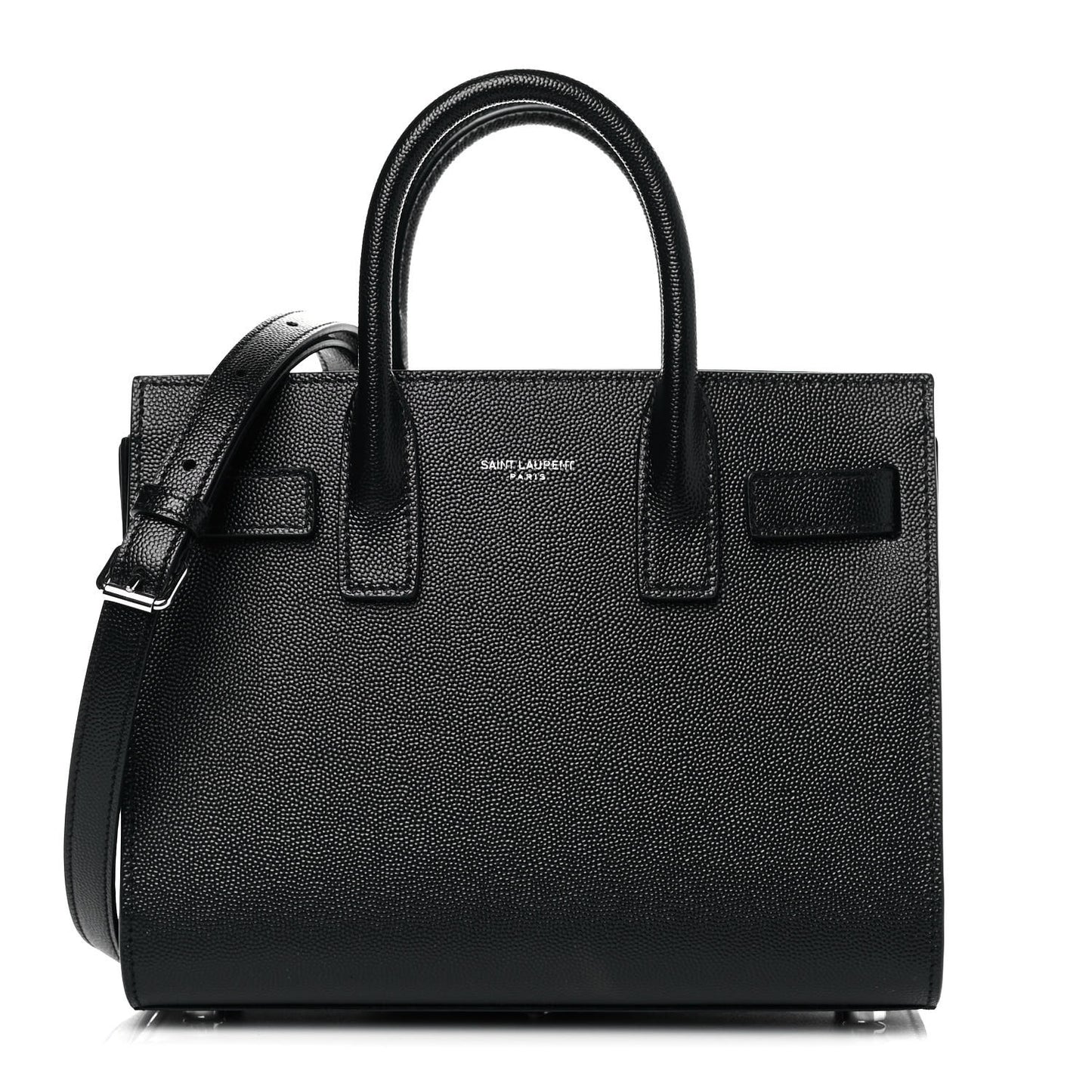 Grained Calfskin Nano Sac De Jour Black