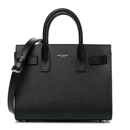 Saint Laurent Grained Calfskin Nano Sac De Jour Black 1 of 10