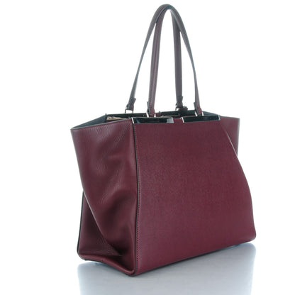 Fendi Vitello Elite Flamingo Large 3Jours Tote Bordeaux 3 of 10
