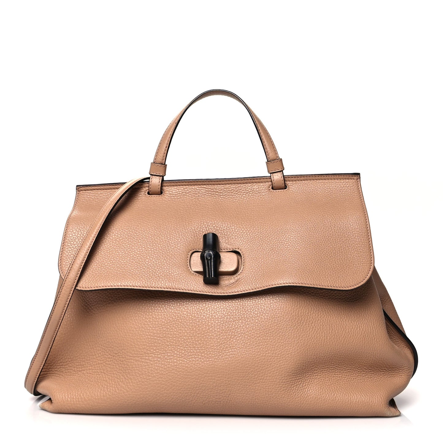 Cellarius Calfskin Large Bamboo Daily Top Handle Bag Camelia