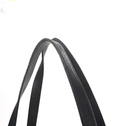 Gucci Guccissima Medium Zippered Shopping Tote Black 9 of 15