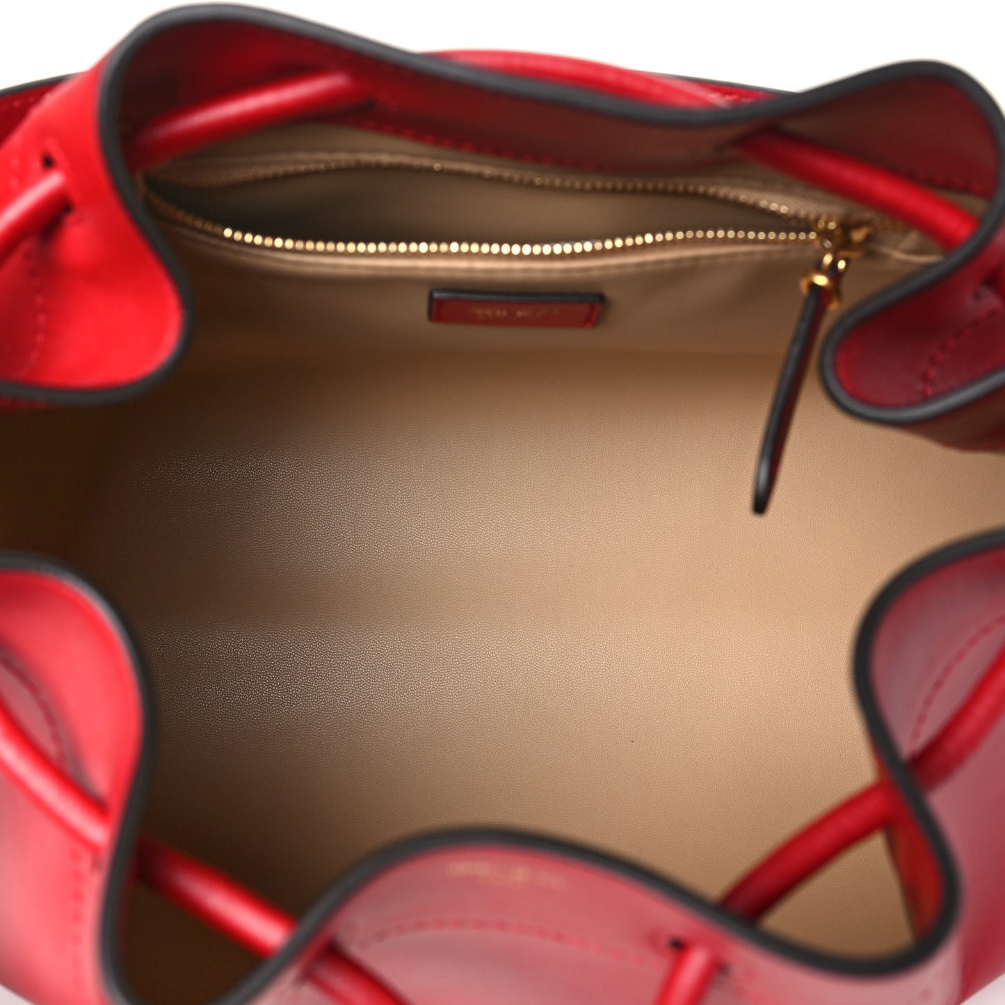 Soft Shiny Calfskin Bon Bon East West Bucket Bag Ruby Red
