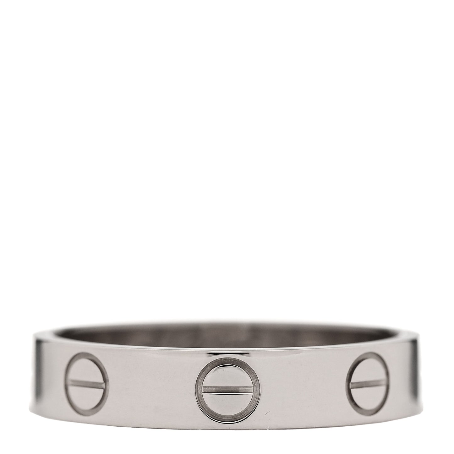 18K White Gold 3.5mm LOVE Wedding Band Ring 50 5.25