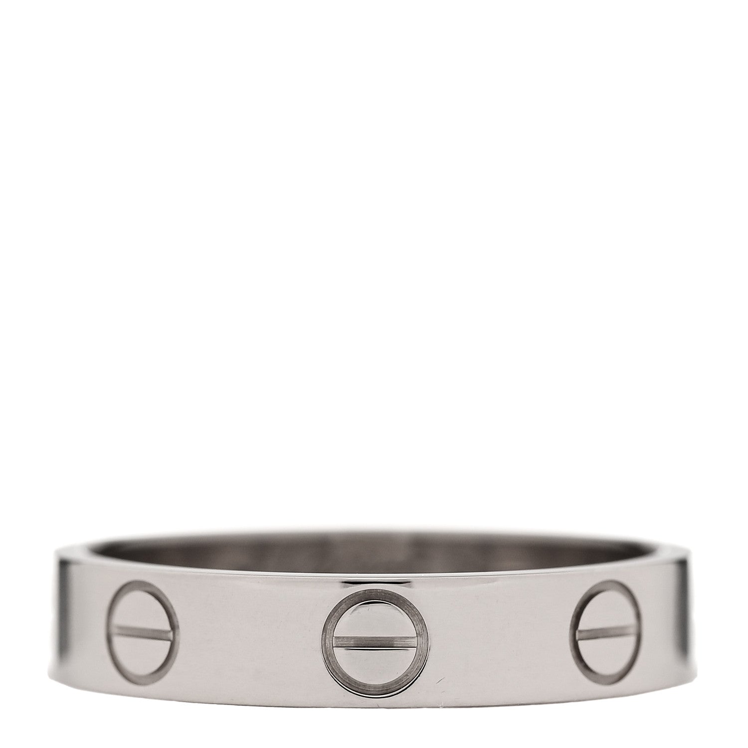 Cartier 18K White Gold 3.5mm LOVE Wedding Band Ring 50 5.25 1 of 4