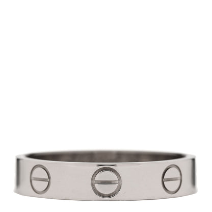 Cartier 18K White Gold 3.5mm LOVE Wedding Band Ring 50 5.25 1 of 4