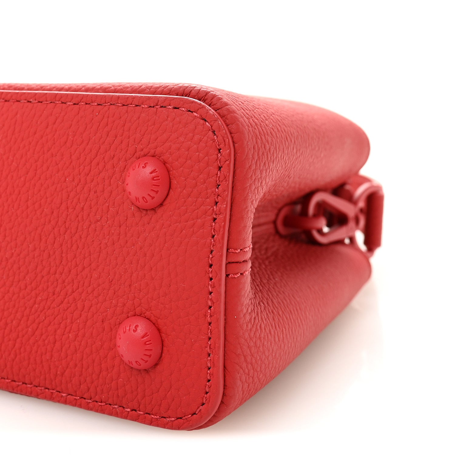 Louis Vuitton Taurillon Mini Capucines Monochrome Red 9 of 9