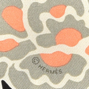 Hermes Silk Bingata Twilly Vert Black Saumon 3 of 4
