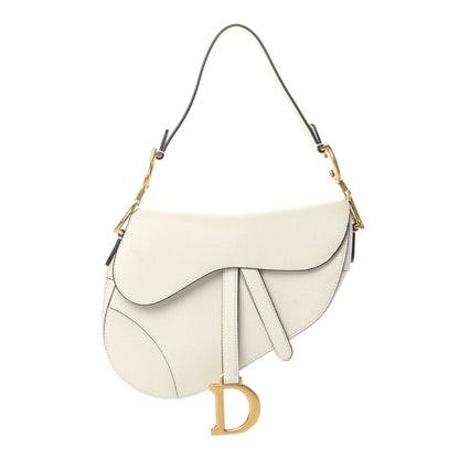 Christian Dior Grained Calfskin Saddle Bag White 1 of 11